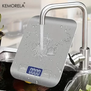 משקל נירוסטה אלקטרוני למטבח. עד 5 או 10 KG