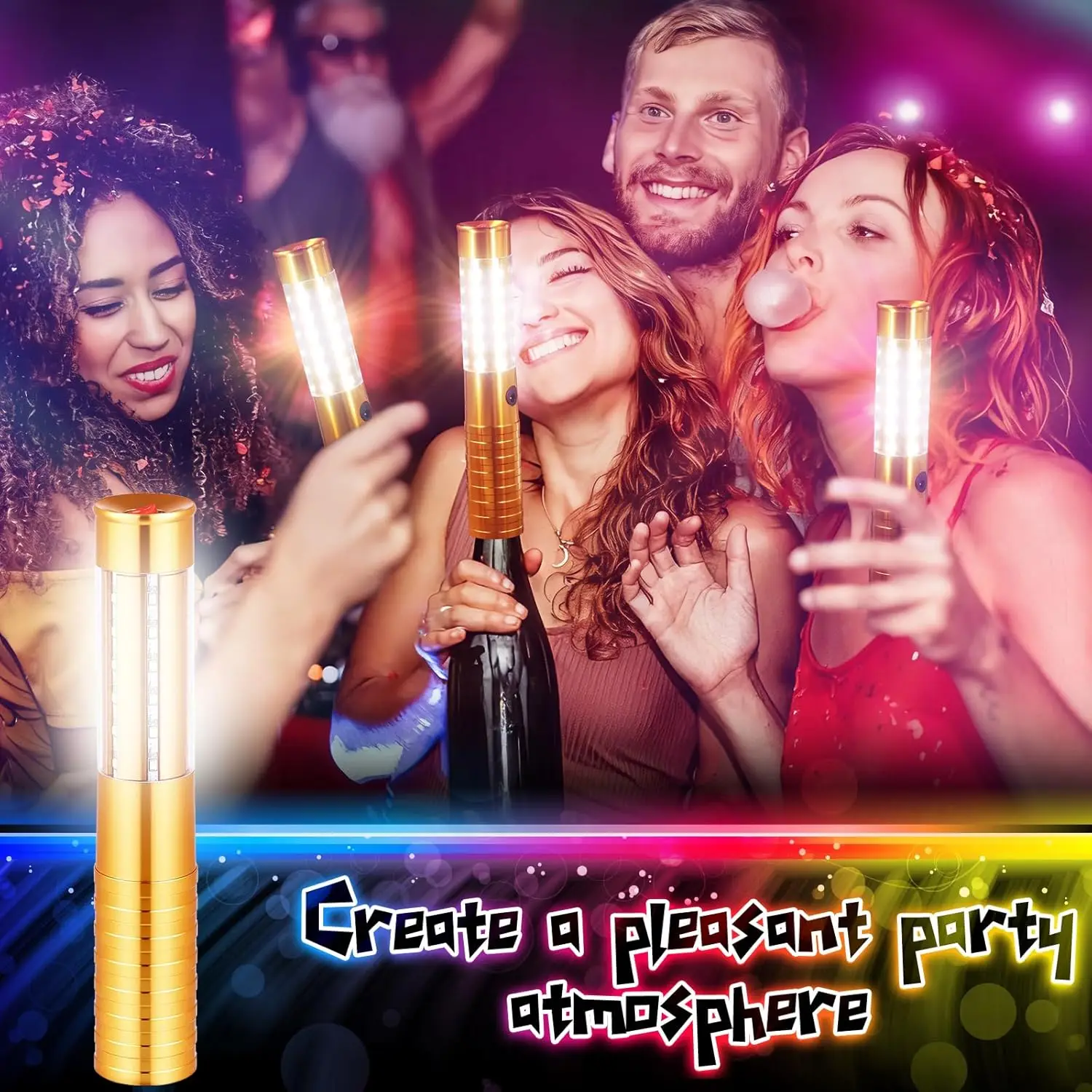 מנורת LED בבקבוק שמפניה לאירועים