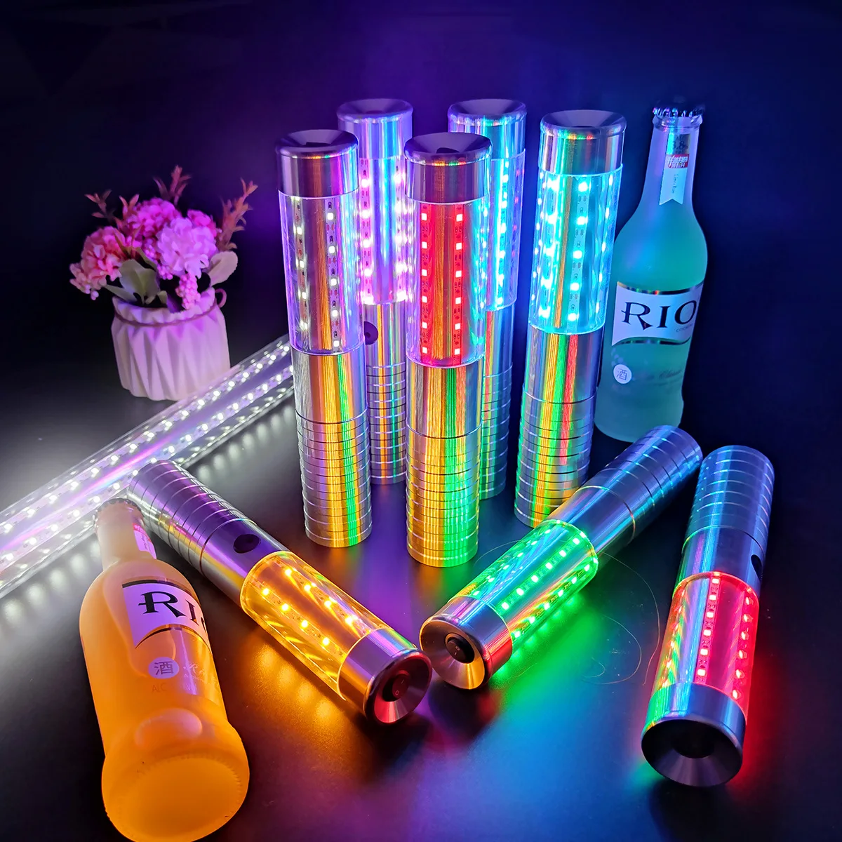 מנורת LED בבקבוק שמפניה לאירועים