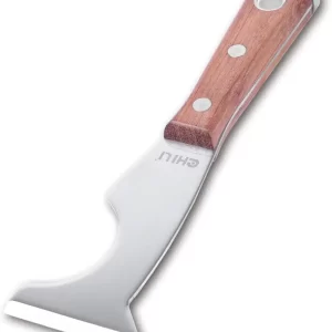 כלי צבעים נירוסטה 5 ב-1 עם ידית עץ